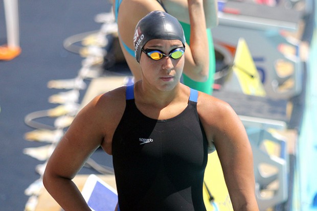 A nadadora Jessica Bruin Cavalheiro durante competição (Crédito: Onboard Sports/Divulgação)