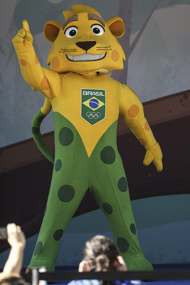 O mascote do Time Brasil, a onça Ginga